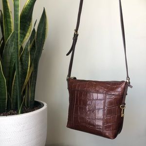 Crocodile Leather Fossil Handbag